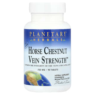 Planetary Herbals, Horse Chestnut Vein Strength™, Rosskastanie, 705 mg, 90 Tabletten