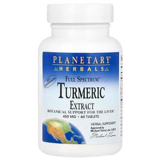 Planetary Herbals, Full Spectrum™ Turmeric Extract, 450 mg, 60 Tablets