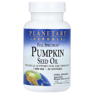 Planetary Herbals, Full Spectrum™ Pumpkin Seed Oil, 2,000 mg, 45 Softgels (1,000 mg per Softgel)