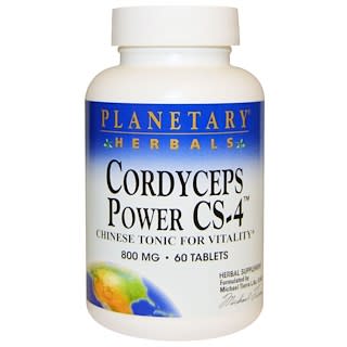 Planetary Herbals, Cordyceps Power CS-4, 800 mg, 60 comprimés