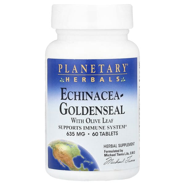 Echinacea-Goldenseal with Olive Leaf, 60 Tablets (317 mg per Tablet)