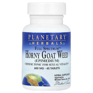 Planetary Herbals, Hierba de cabra en celo Full Spectrum™, 600 mg, 45 comprimidos