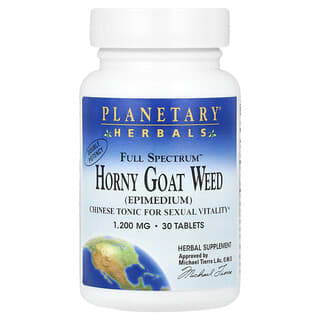 Planetary Herbals, Corny Goat Weed, 1.200 mg, 30 Comprimidos Full Spectrum™