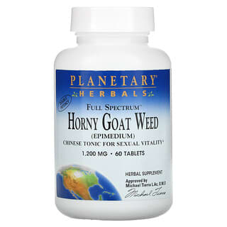 Planetary Herbals, ホーニーゴートウィード（イカリソウ属）, フルスペクトラム, 1,200 mg, 60錠