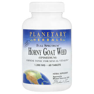 Planetary Herbals, Full Spectrum ™ Horny Goat Weed, 1200 мг, 60 таблеток