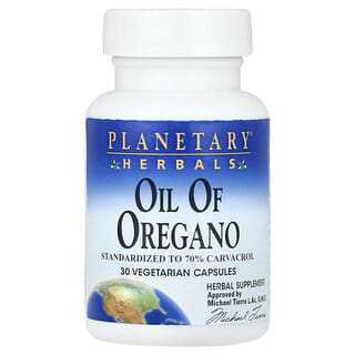 Planetary Herbals, Oil Of Oregano, 30 Vegetarian Capsules