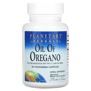 Planetary Herbals, Aceite de orégano, 60 cápsulas vegetales
