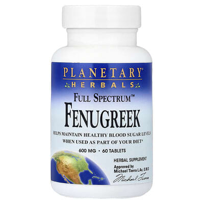 Planetary Herbals, Multifaceted™, Fenugreek, 600 mg, 60 Tablets