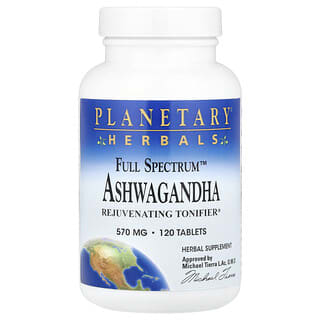 Planetary Herbals, Full Spectrum Ashwagandha, Vollspektrum-Ashwagandha, 570 mg, 120 Tabletten