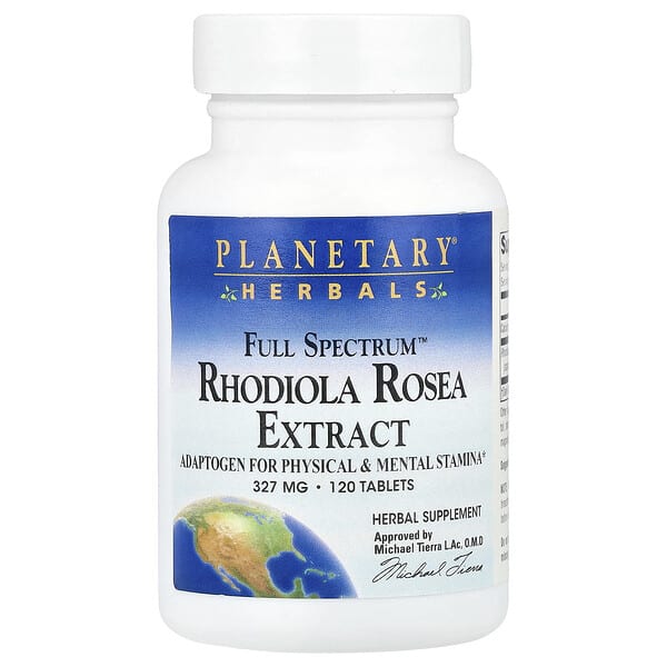 Full Spectrum™ Rhodiola Rosea Extract, 120 Tablets (327 mg per Tablet)