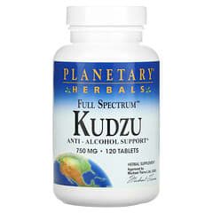 Planetary Herbals, Kudzu spectre intégral, 750 mg, 120 comprimés