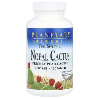 Planetary Herbals, Nopal-Kaktus, volles Spektrum, stacheliger Feigenkaktus, 1.000 mg, 120 Tabletten