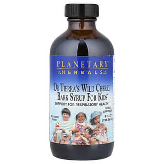 Planetary Herbals, Компания Dr. Tierra's, сироп из коры дикой вишни, для детей, дикая вишня, 236,56 мл (8 жидк. унций)