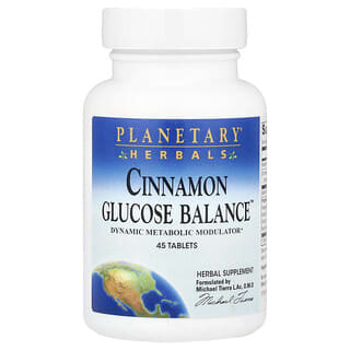 Planetary Herbals, Cinnamon Glucose Balance™（シナモングルコースバランス）、タブレット45粒