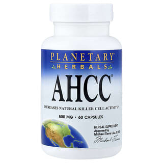 Planetary Herbals, AHCC, 60 cápsulas (250 mg por cápsula)