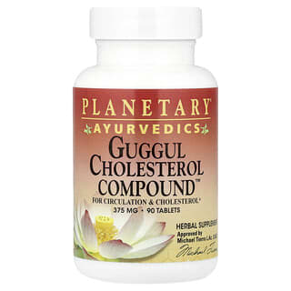 Planetary Herbals, Compuesto de colesterol guggul, 375 mg, 90 comprimidos