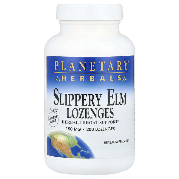 Slippery Elm Lozenges, Tangerine, 150 mg, 200 Lozenges