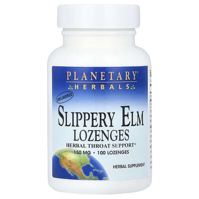 Planetary Herbals, Slippery Elm Lozenges, Original, 150 mg, 100 Tablets