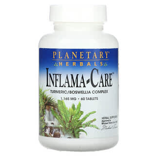 Planetary Herbals‏, "Inflama-Care, ‏1,165 מ""ג, 60 טבליות (582 מ""ג לטבליה)"