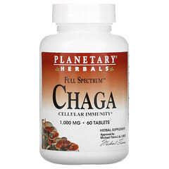 Planetary Herbals, Full Spectrum Chaga, 1,000 mg, 60 Tablets