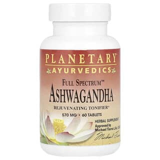 Planetary Herbals, Ayurvedics, Full Spectrum ™, ашванганда, 570 мг, 60 таблеток