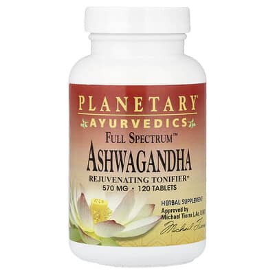 Planetary Herbals, Ayurveda, Multifaceted™, Ashwagandha, 570 mg, 120 Tablets