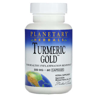 Planetary Herbals, Cúrcuma Dourada, 500 mg, 60 Cápsulas
