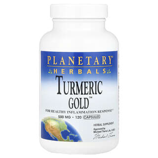 بلانيتاري هربالز‏, Turmeric Gold ™ ، 500 ملجم ، 120 كبسولة