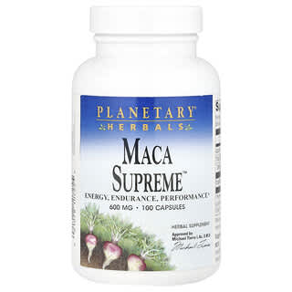 Planetary Herbals, Maca Supreme™, 1200 mg, 100 cápsulas (600 mg por cápsula)