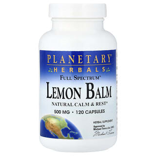 Planetary Herbals, Mélisse Full Spectrum™, 500 mg, 120 capsules