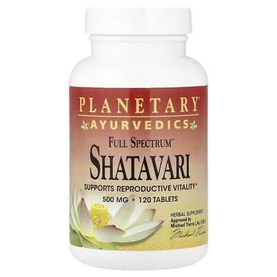 Planetary Herbals, Ayurveda, Multifaceted™, Asparagus, 500 mg, 120 Tablets