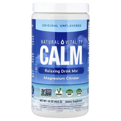 Natural Vitality, CALM®, Relaxing Drink Mix, Original Unflavored, 16 oz (453 g)