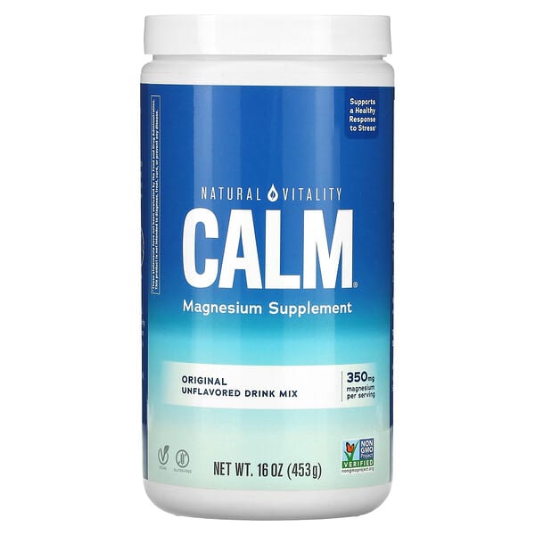 Natural Vitality, CALM, Magnesium Supplement Drink Mix, Original Unflavored, 16 oz (453 g)