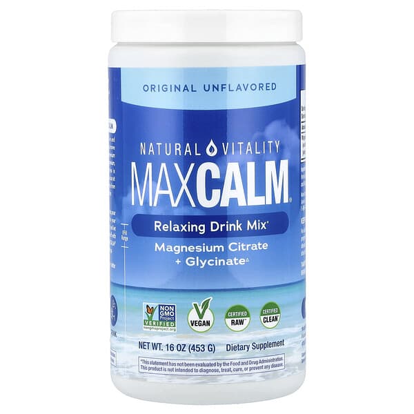 Natural Vitality, CALM®, 릴랙싱 드링크 믹스, 오리지널 무맛, 453g(16oz)