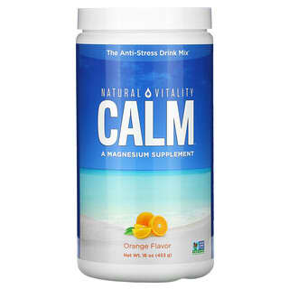 Natural Vitality, CALM, Le mélange à boire anti-stress, Orange, 453 g