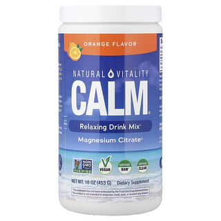 Natural Vitality, CALM, Suplemento en forma de mezcla para preparar bebidas de magnesio, Naranja, 453 g (16 oz)