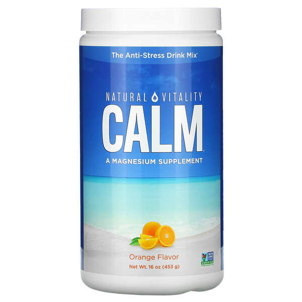 Natural Vitality, CALM, смесь для приготовления антистресс-напитка, апельсин, 453 г (16 унций)