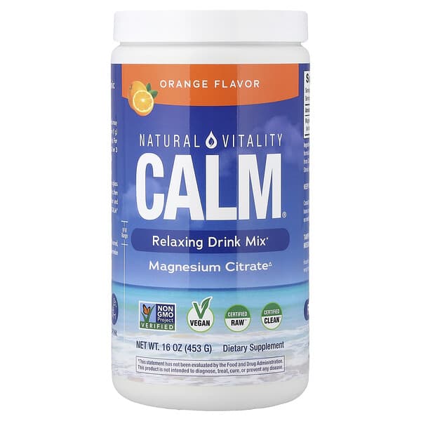 Natural Vitality CALM®, Relaxing Drink Mix, Orange, 16 oz (453 g)