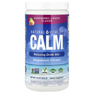 Natural Vitality, CALM®，鎂補充劑混合飲品，樹莓-檸檬味，16 盎司（453 克）