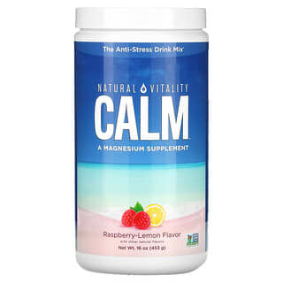 Natural Vitality, CALM, The Anti-Stress Drink Mix, Raspberry-Lemon, 16 oz (453 g)
