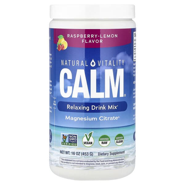 Natural Vitality CALM®, Relaxing Drink Mix, Raspberry-Lemon, 16 oz (453 g)