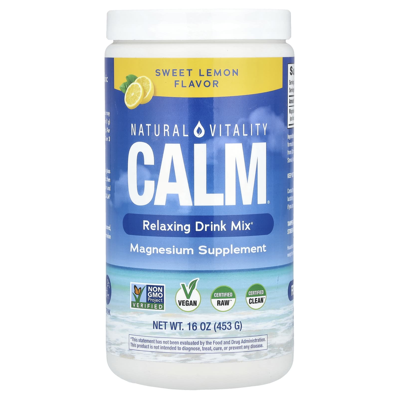 CALM®, Mistura para Bebida Relaxante, Limão Doce, 453 g (16 oz)