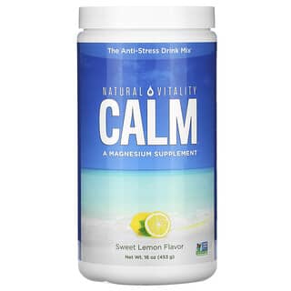 Natural Vitality, CALM، مزيج مشروب مضاد للإجهاد، نكهة الليمون الحلو، 16 أونصة (453 جم)