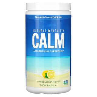Natural Vitality, CALM, Mezcla para preparar bebidas antiestrés, Sabor a limón dulce, 453 g (16 oz)