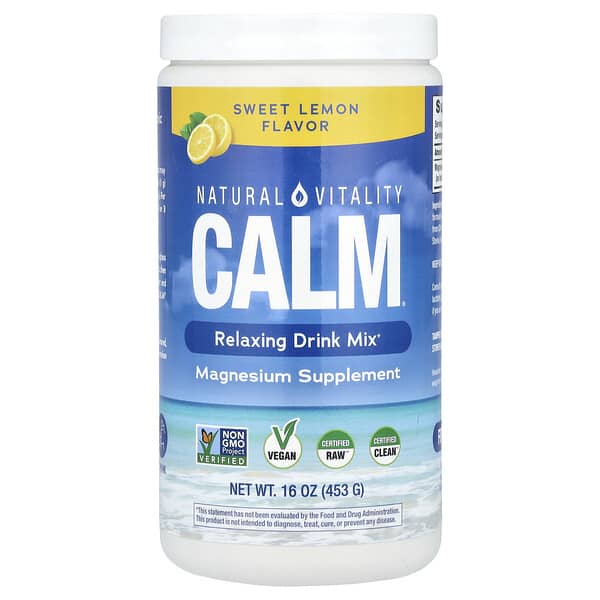 Natural Vitality, CALM®, 릴랙싱 드링크 믹스, 스위트 레몬, 453g(16oz)