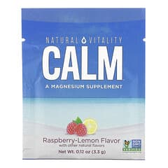 Natural Vitality, CALM, The Anti-Stress Drink Mix, Raspberry-Lemon, 30 Single Serving Packs, 0.12 oz (3.3 g) Each