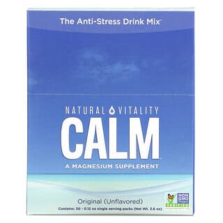 Natural Vitality, CALM, антистрессовая смесь для напитков, оригинальный (без добавок), 30 порционных пакетиков по 3,3 г (0,12 унции)
