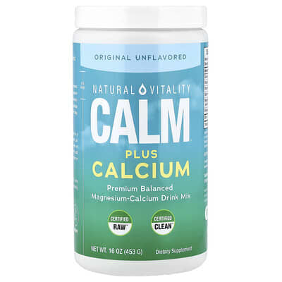 Natural Vitality, CALM® Fortified, Magnesium-Calcium Drink Mix, Original, Unflavored, 16 oz (453 g)