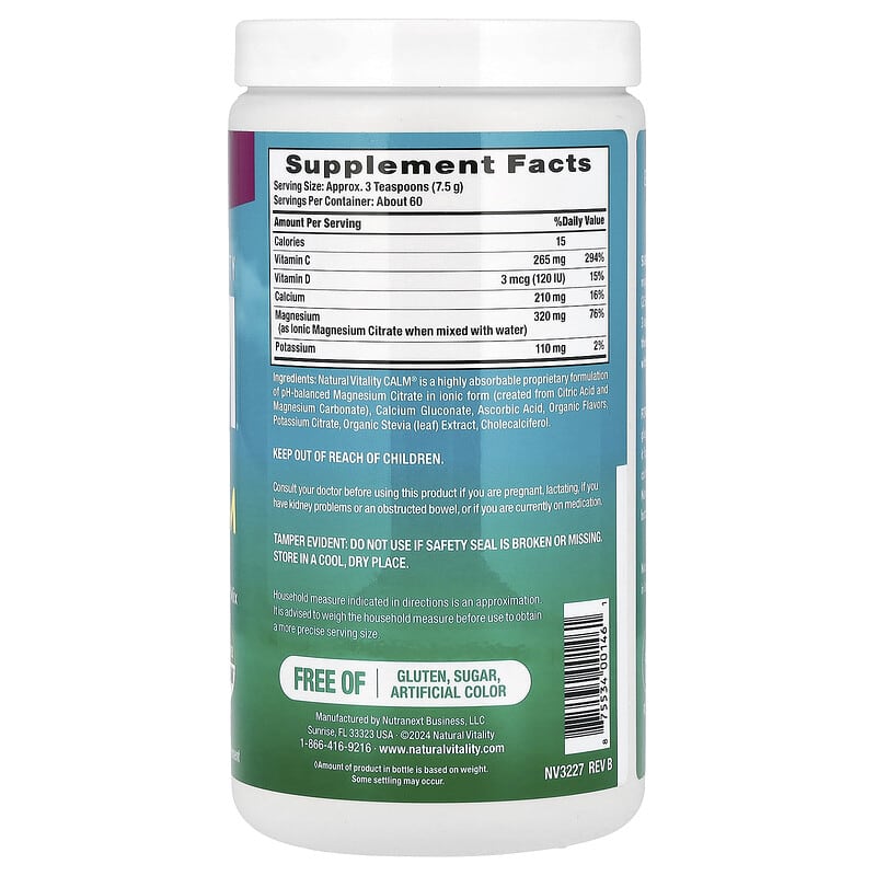 Natural Calm Plus Calcium, Sabor de Framboesa-Limão, 454 g (16 oz)