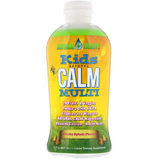 Natural Vitality, Kids Natural Calm Multi, Fruity Splash Flavor, 30 fl oz (887 ml)